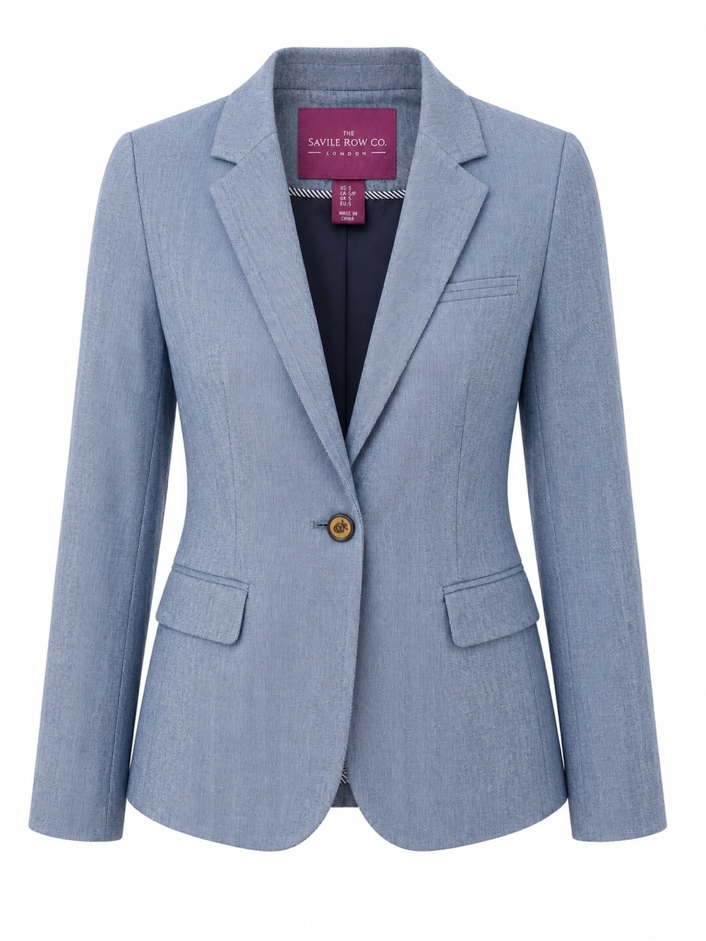 The Savile Row Co Women’s Blazer size Small Denim Chambray 100% Cotton